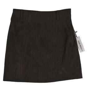 Haute Monde Black Faux Suede Stretch Mini Skirt, NWT, Women's Size M